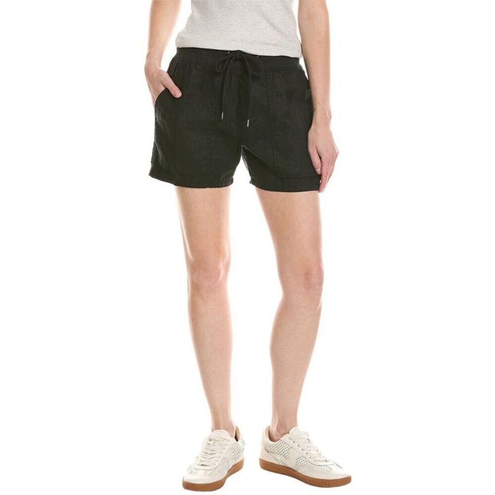 James Perse Womens Linen Short, Black